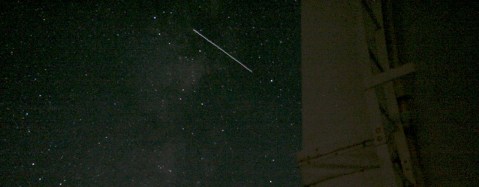 HSTtrail Hubble Space Telescope trail over Kitt Peak