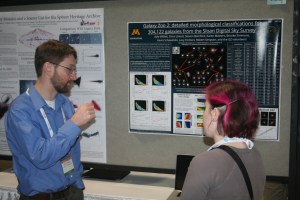 Kyle Willett (@kwwillett) talking about GZ2 with Nicole Gugliucci (@NoisyAstronomer)