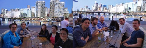 Post-conference relaxing in Sydney Harbour.
