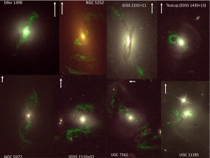 Montage of Hubble images of Voorwerpjes