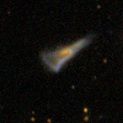 A disturbed spiral galaxy.