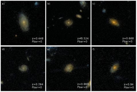 Unbarred spiral galaxies from COSMOS and classified in GZ: Hubble. From Melvin et al. (2014).